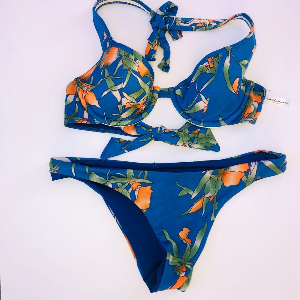 Swim Like A Mermaid bikini set in Seashore print